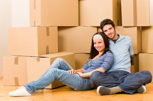 Truck transport for boxes and furniture during an Edenpark relocation