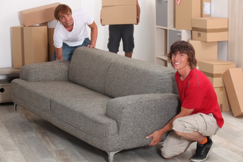 Local house movers working in Edenpark residential street