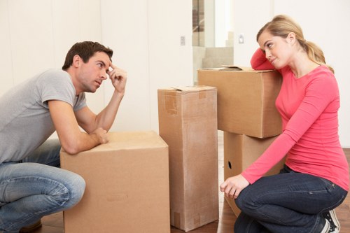 House movers placing furniture into a new home in Edenpark